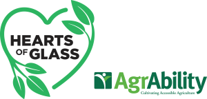 Hearts of Glass AgrAbility Logos